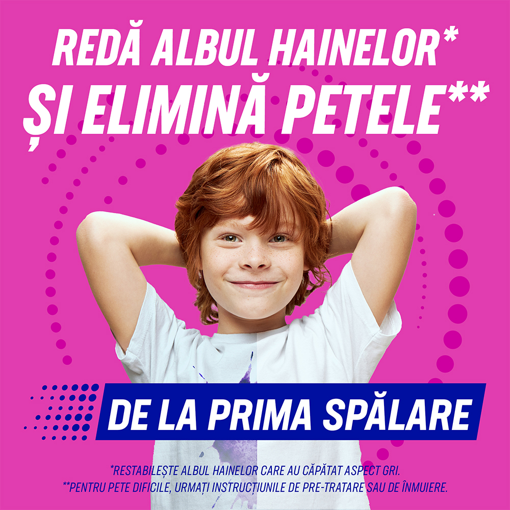 Pudra pentru indepartarea petelor VANISH Oxi Action, haine albe, 470g