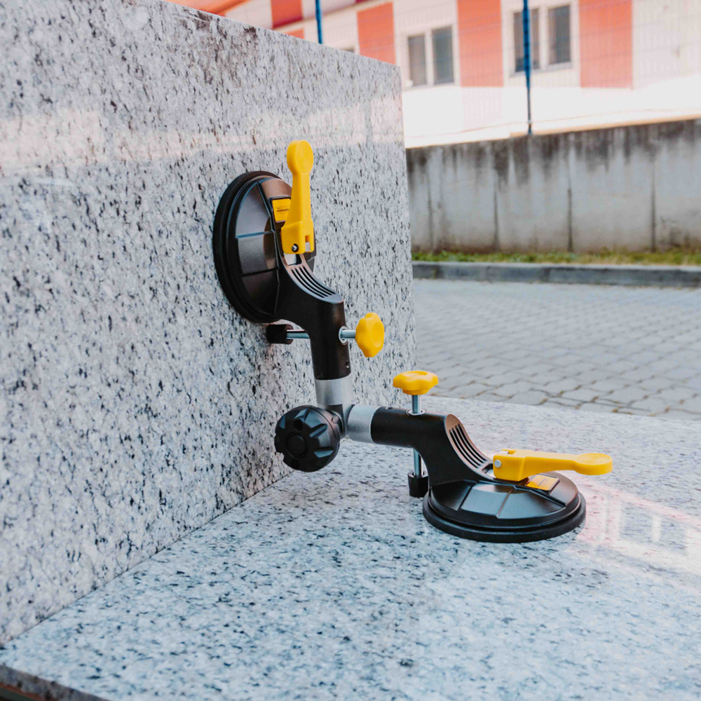 Ventuza pentru transport placi ceramice TOPMASTER, 13 cm, 100 Kg, galben
