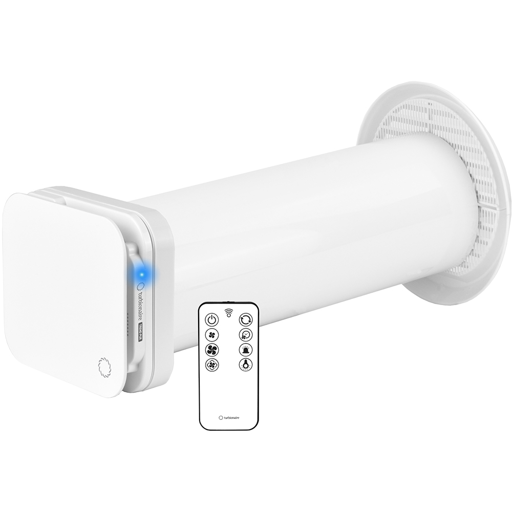 Unitate de aport si purificare aer proaspat Turbionaire Trend PUR Fan, 7 viteze, timer, ventilatie continua, 2W, 29mc/h, 100mm, alb