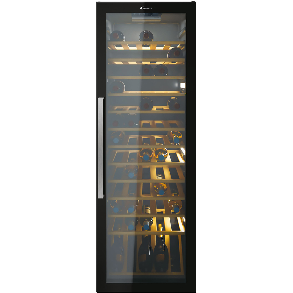 Racitor de vinuri CANDY CWC 200 EELW/NF, 81 sticle, H 146 cm, Clasa G, Wi-Fi, negru