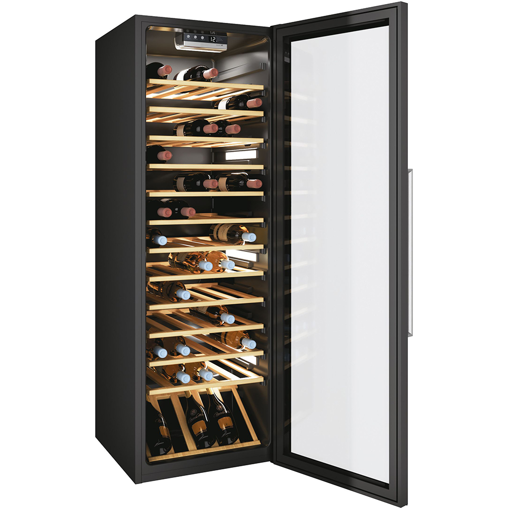 Racitor de vinuri CANDY CWC 200 EELW/NF, 81 sticle, H 146 cm, Clasa G, Wi-Fi, negru