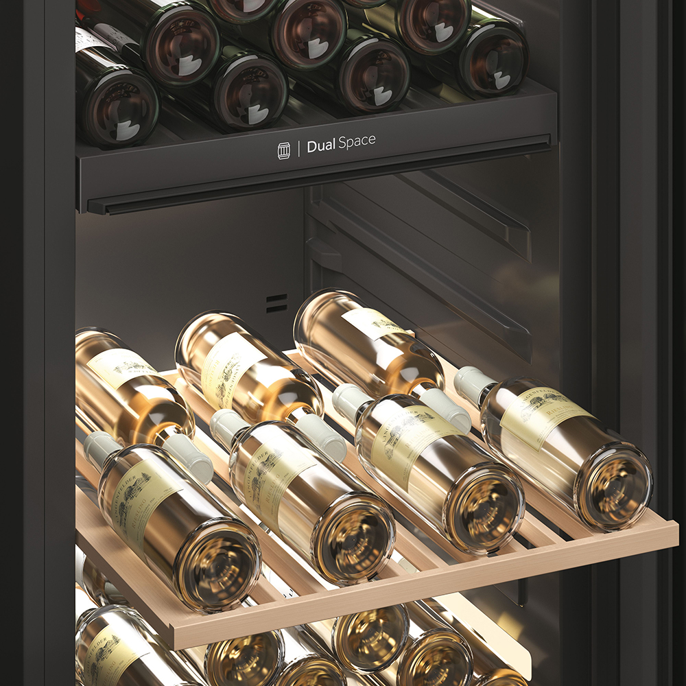Racitor de vinuri HAIER HWS236GDEH1, 236 sticle, H 190 cm, Clasa E, Wi-Fi, negru