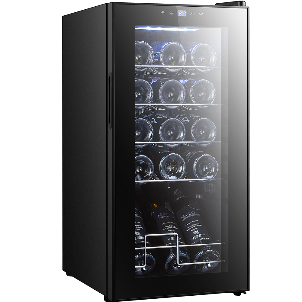 Racitor de vinuri VORTEX VWC4NBK01D, 15 sticle, H 69 cm, Clasa G, negru