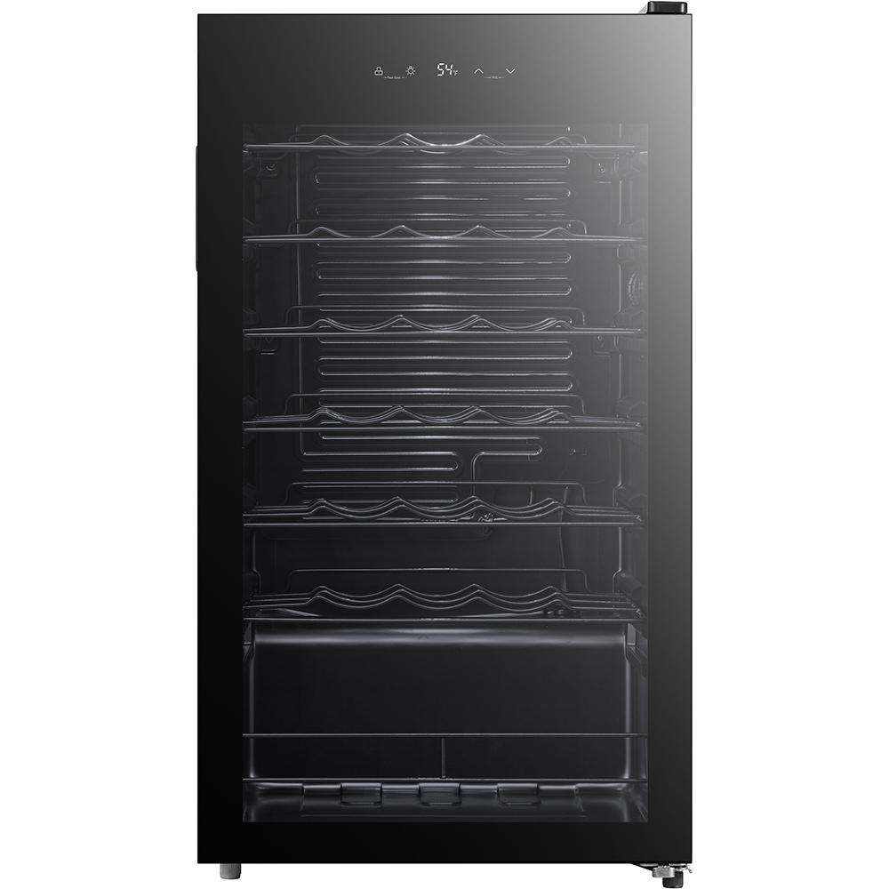 Racitor de vinuri VORTEX VWC9SBK03M, 34 sticle, H 84.5 cm, Clasa G, negru