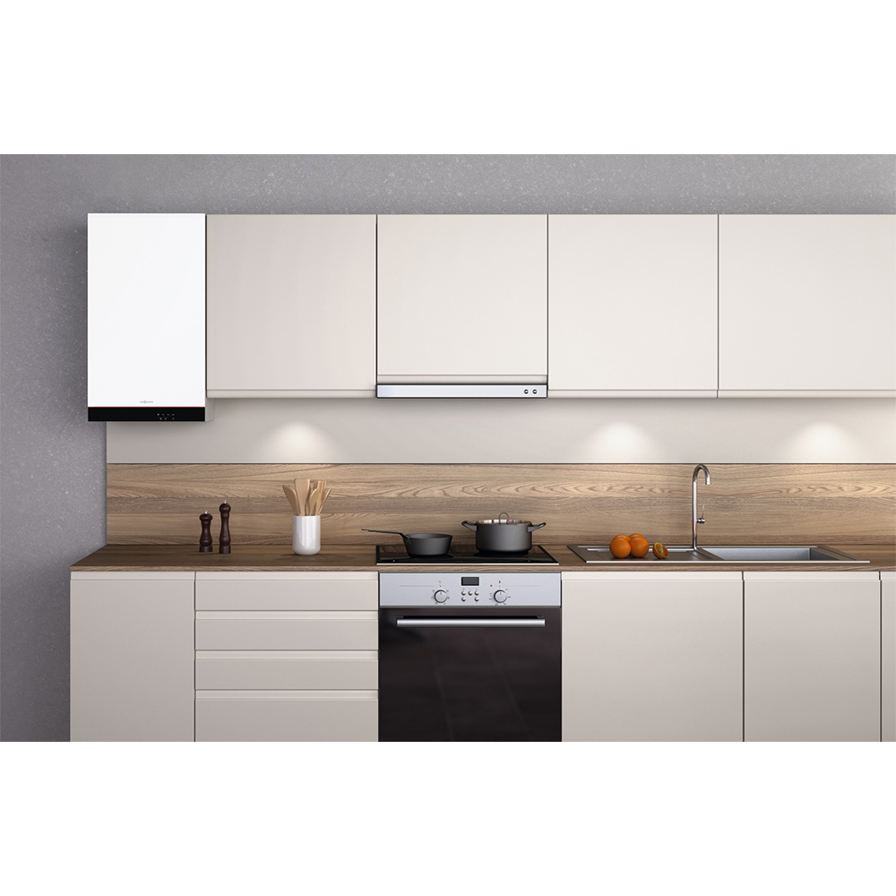 Centrala termica pe gaz prin condensare Viessmann Vitodens 050-W, 25kW, Wi-Fi, kit evacuare inclus