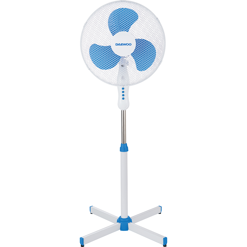 Ventilator cu picior DAEWOO DVS1699V, 3 trepte viteza, 40cm, 40W, alb