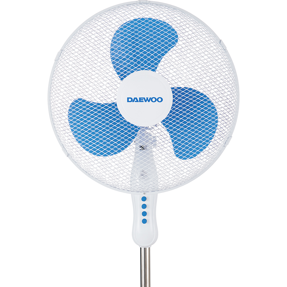 Ventilator cu picior DAEWOO DVS1699V, 3 trepte viteza, 40cm, 40W, alb