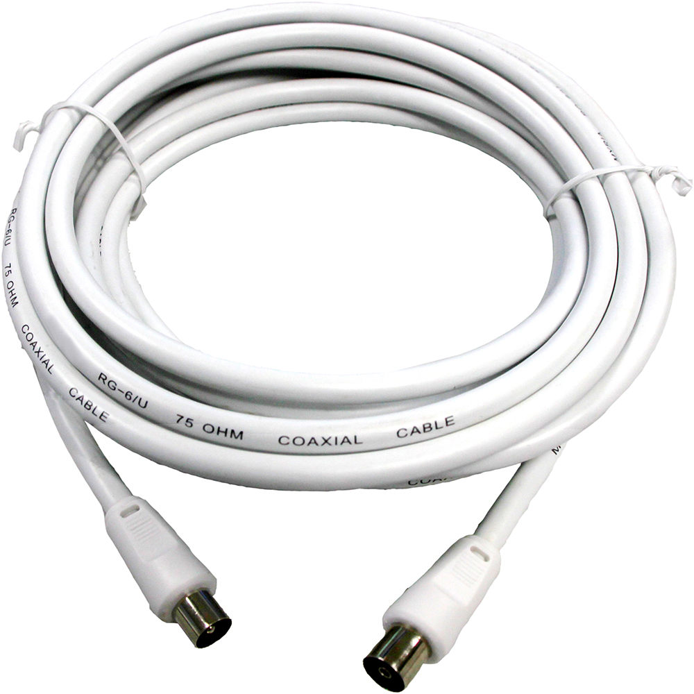Cablu antena coaxial VORTEX VO2834, 10m, alb