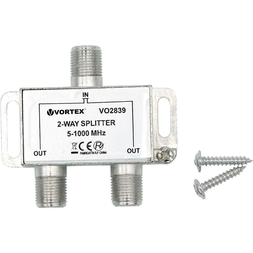 Spliter CATV VORTEX VO2839, 2 canele, Tip-F