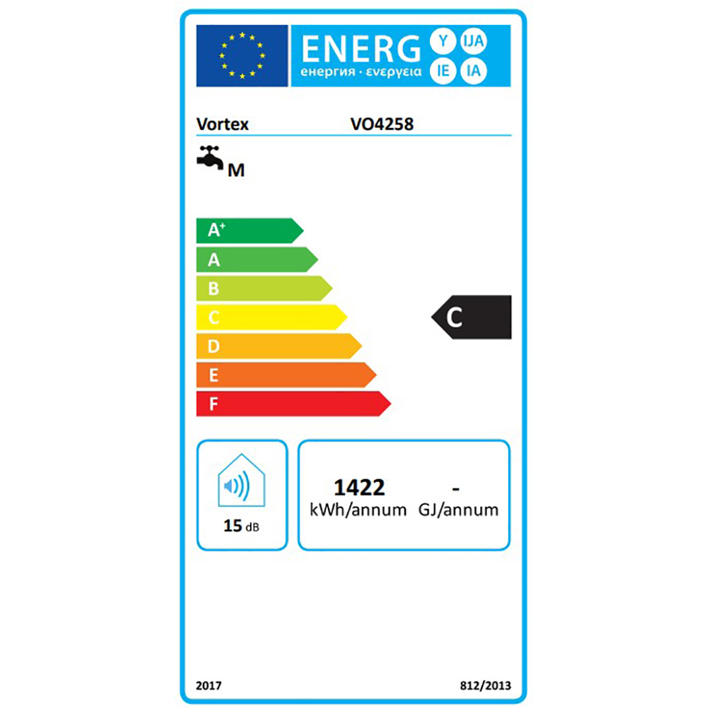 Boiler electric VORTEX VO4258, 80l, 1500W, alb