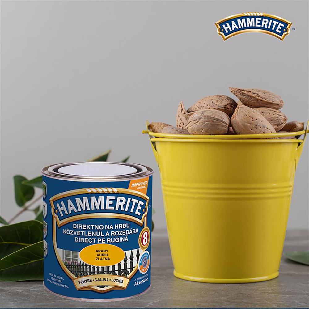 Email lucios Hammerite, galben, 0.75 l