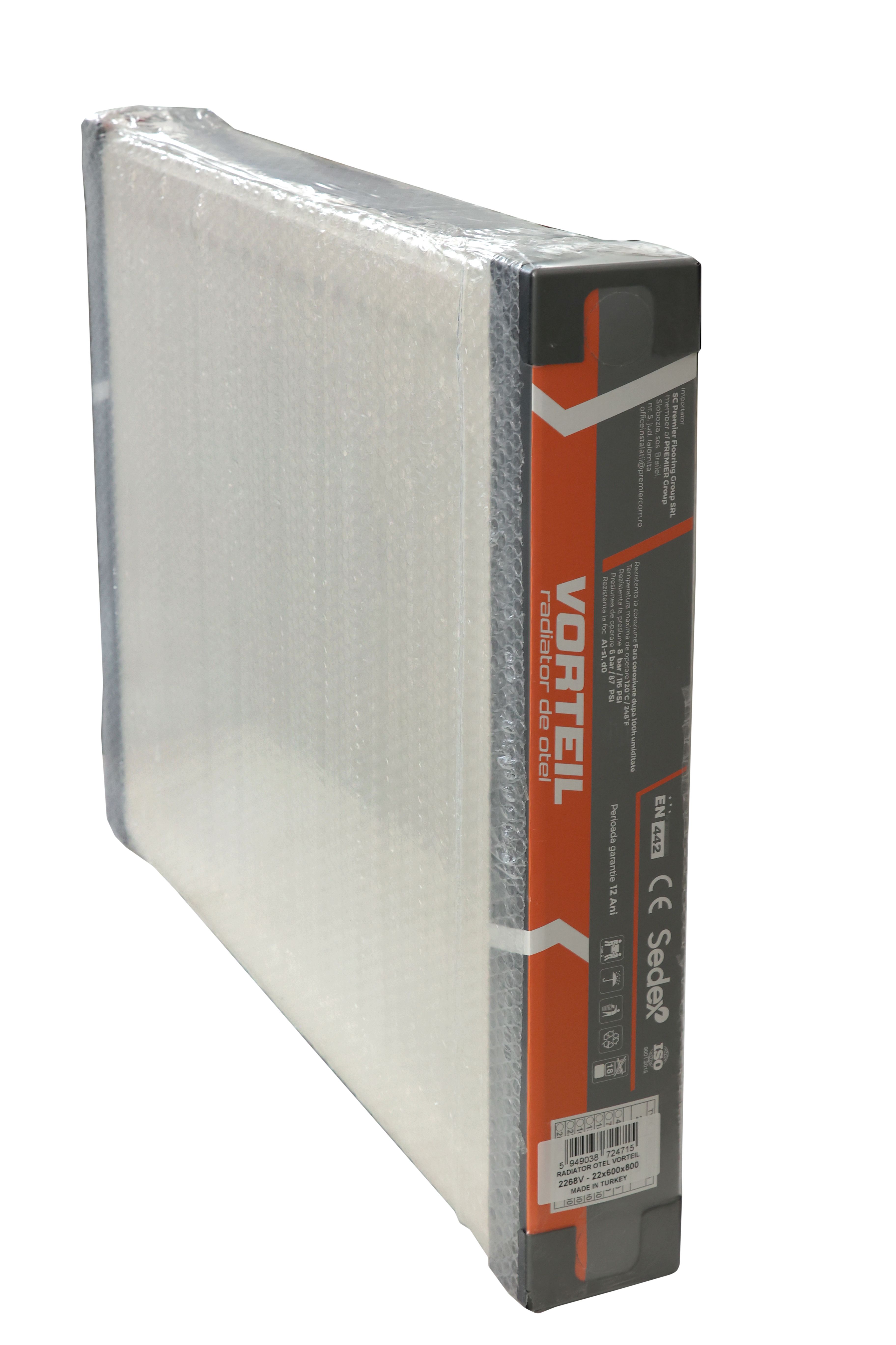 Radiator otel VORTEIL, model 22, 600 x 600 mm, accesorii incluse