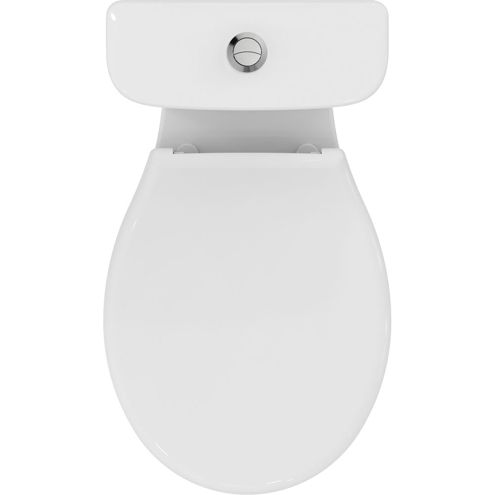 Set vas WC cu bideu IDEAL STANDARD Alpha W009601, ceramica, evacuare orizontala, rezervor 3/6l, capac, alb