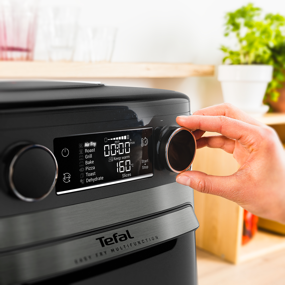 Friteuza cu aer cald TEFAL Easy Multifunction Fry FW5558E0, 15l, 1800W, negru