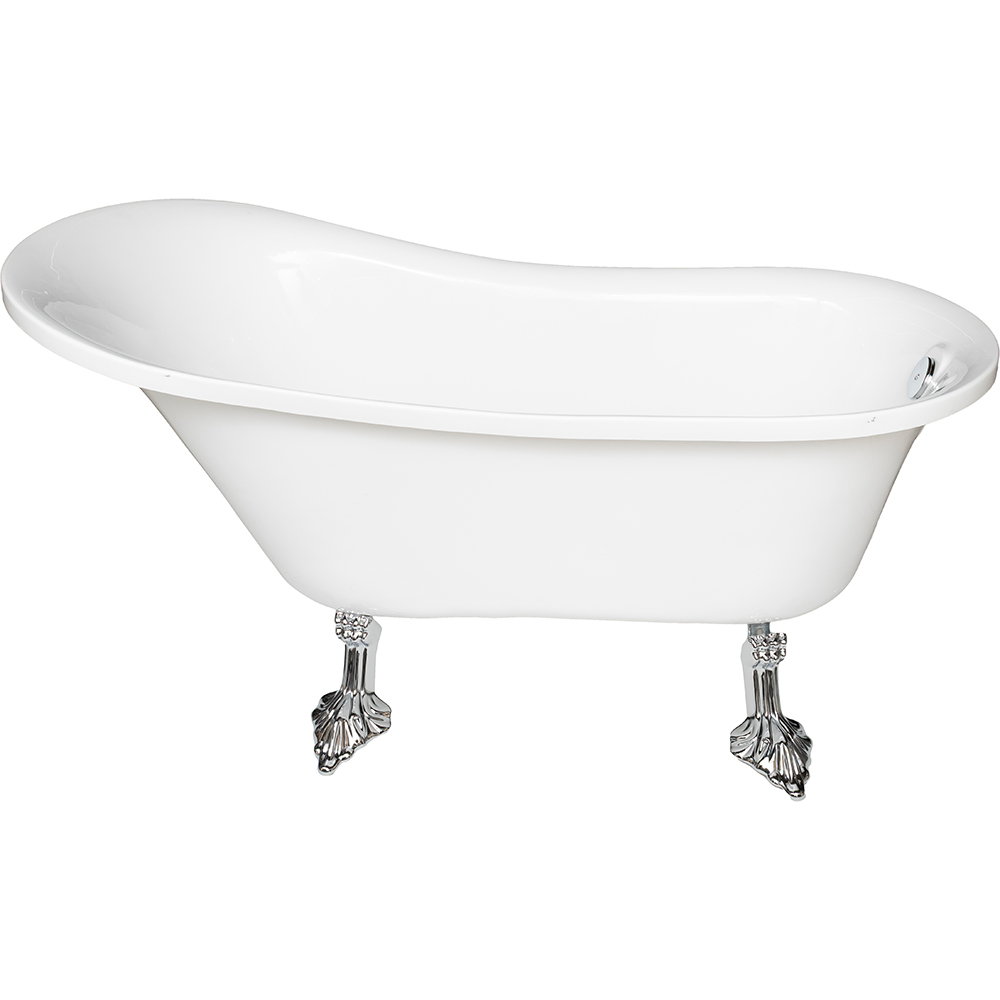 Cada baie freestanding BRESI Elegance WA911, acril, 170 x 78 x 78 cm, alb