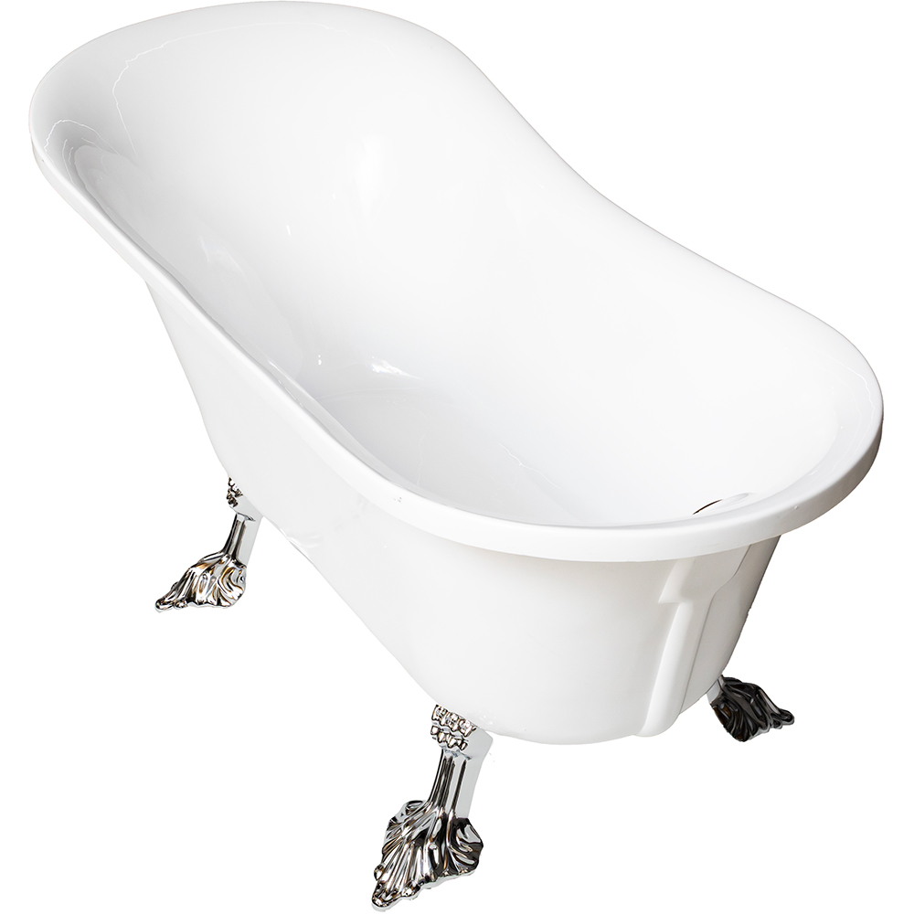 Cada baie freestanding BRESI Elegance WA911, acril, 170 x 78 x 78 cm, alb