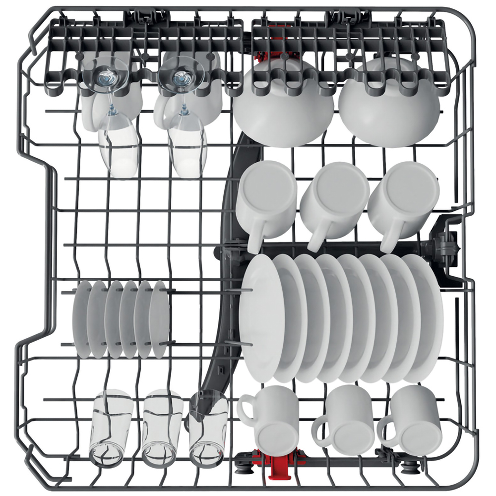 Masina de spalat vase independenta WHIRLPOOL WH4FFA14BN6X, 6th Sense, 14 seturi, 8 programe, 60 cm, Clasa A, inox