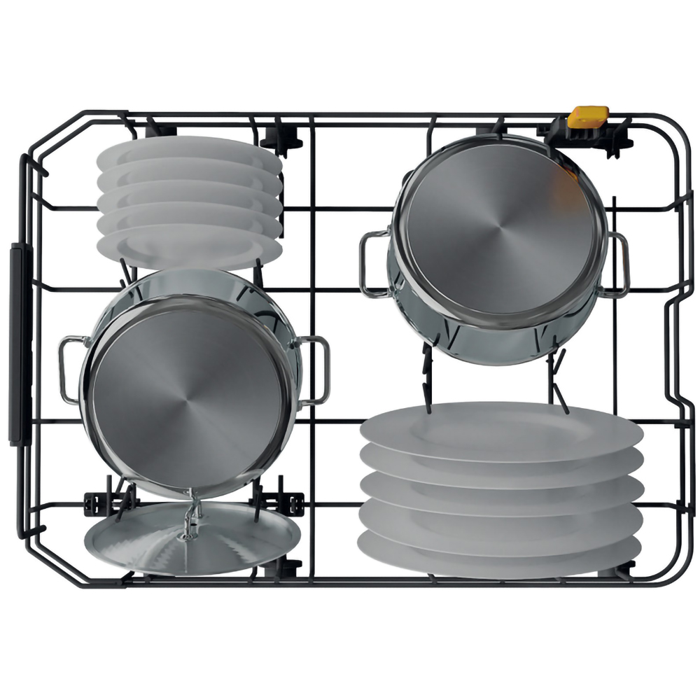 Masina de spalat vase semi-incorporabila WHIRLPOOL WH6PC11BS7A0, 6th Sense, 11 seturi, 9 programe, 45 cm, Clasa C, inox