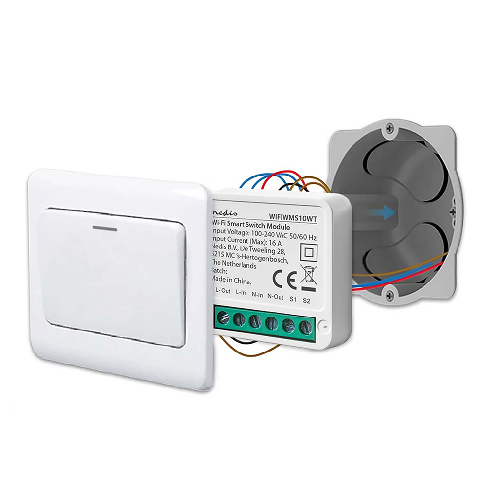Releu smart NEDIS SmartLife, Wi-Fi, 3680W, 16A