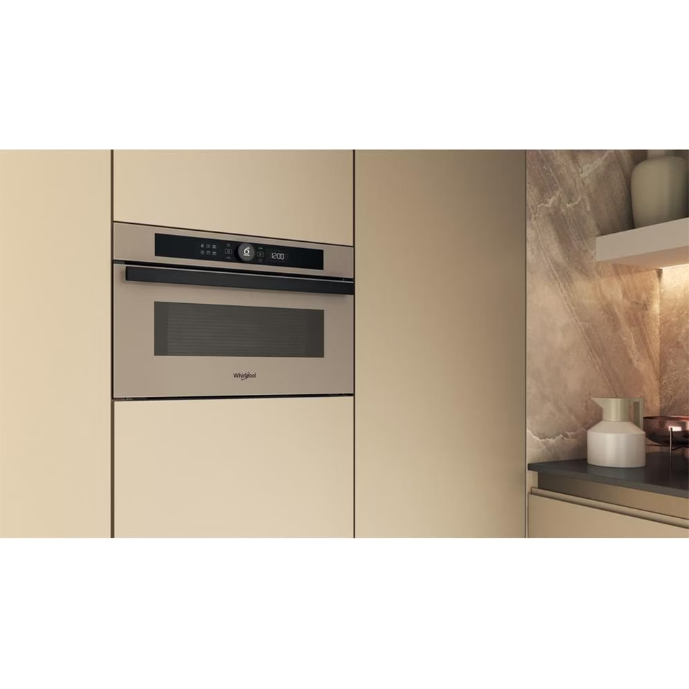 Cuptor cu microunde incorporabil WHIRLPOOL WMD44ME, 6th Sense, 31l, 1000W, Grill, bej