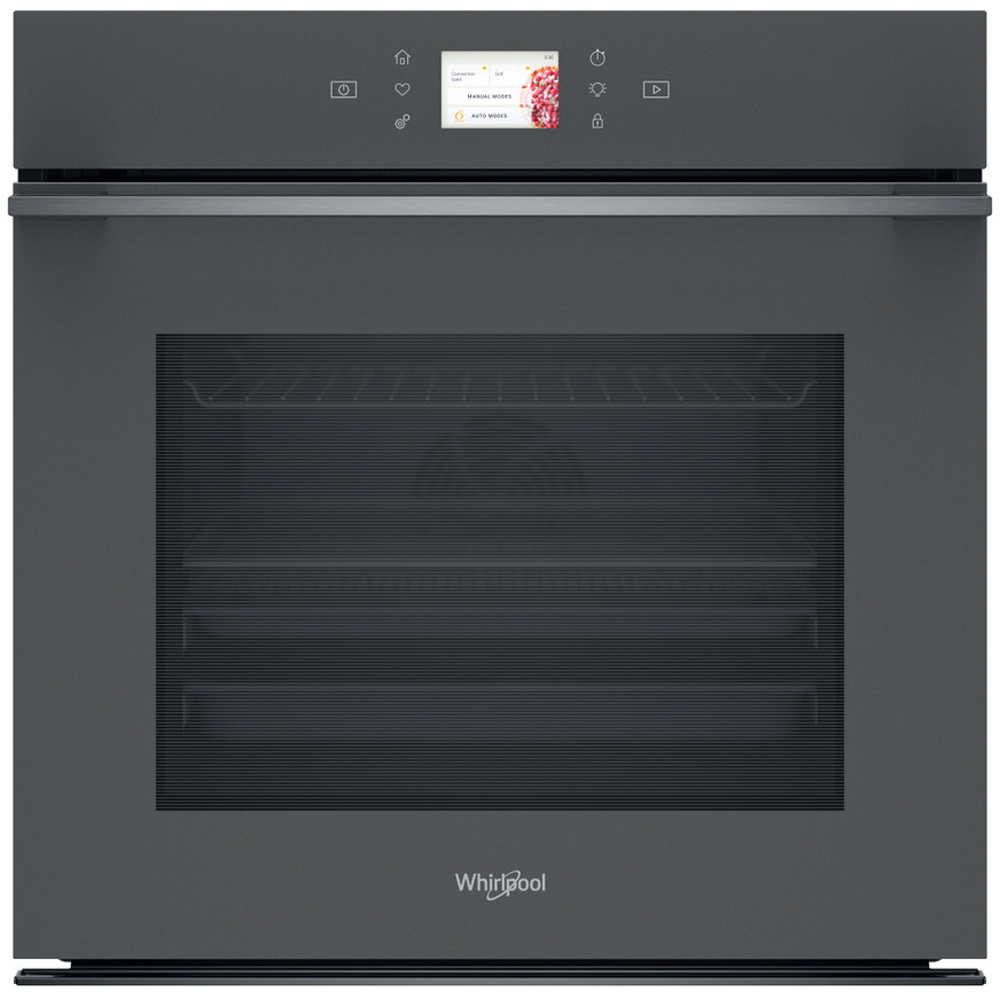 Cuptor incorporabil WHIRLPOOL WOI118PT2SSMA, Electric, Autocuratare pirolitica + hidrolitica, 73 l, Clasa A+, 6th Sense, gri mat