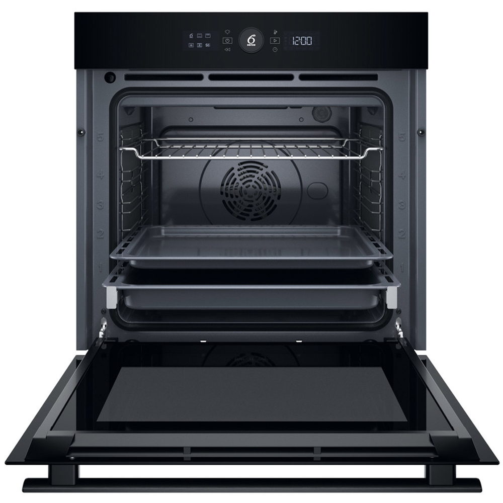 Cuptor incorporabil WHIRLPOOL WOI4S8CM1SBA, Electric, Autocuratare catalitica, 73 l, Clasa A+, 6th Sense, negru