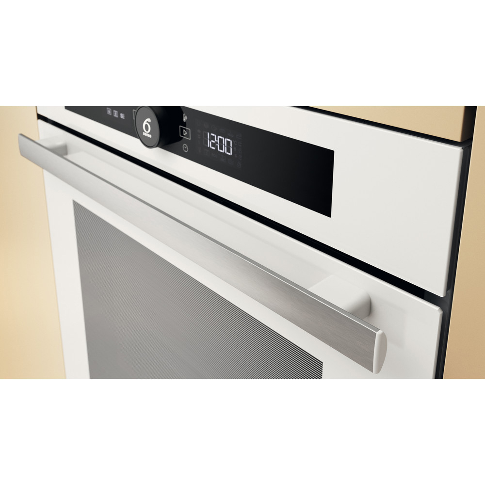 Cuptor incorporabil WHIRLPOOL WOI4S8CM1SWA, Electric, Autocuratare catalitica, 73 l, Clasa A+, 6th Sense, alb