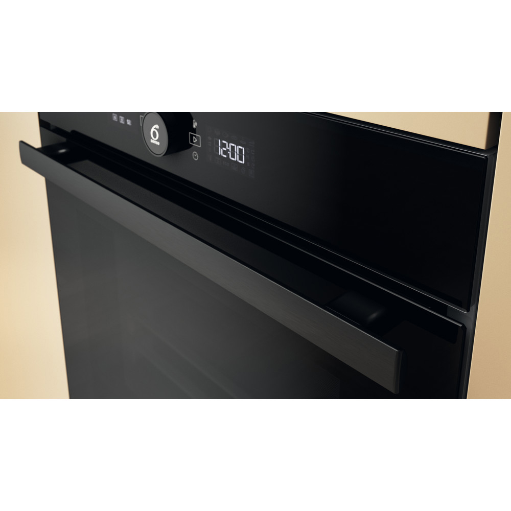 Cuptor incorporabil WHIRLPOOL WOI4S8PM2SBA, Electric, Autocuratare pirolitica + hidrolitica, 73 l, Clasa A+, 6th Sense, negru
