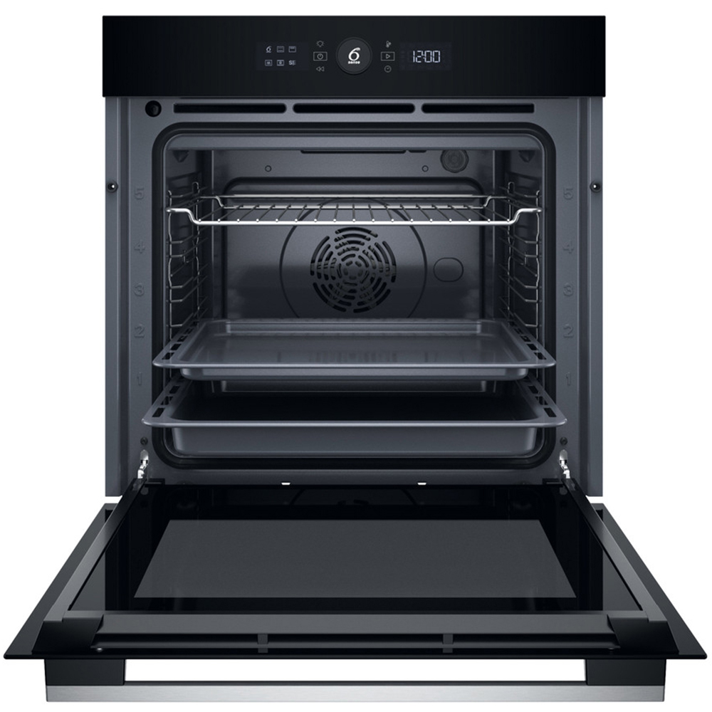 Cuptor incorporabil WHIRLPOOL WOI5S8HM0SXA, Electric, Autocuratare hidrolitica, 73 l, Clasa A+, 6th Sense, inox