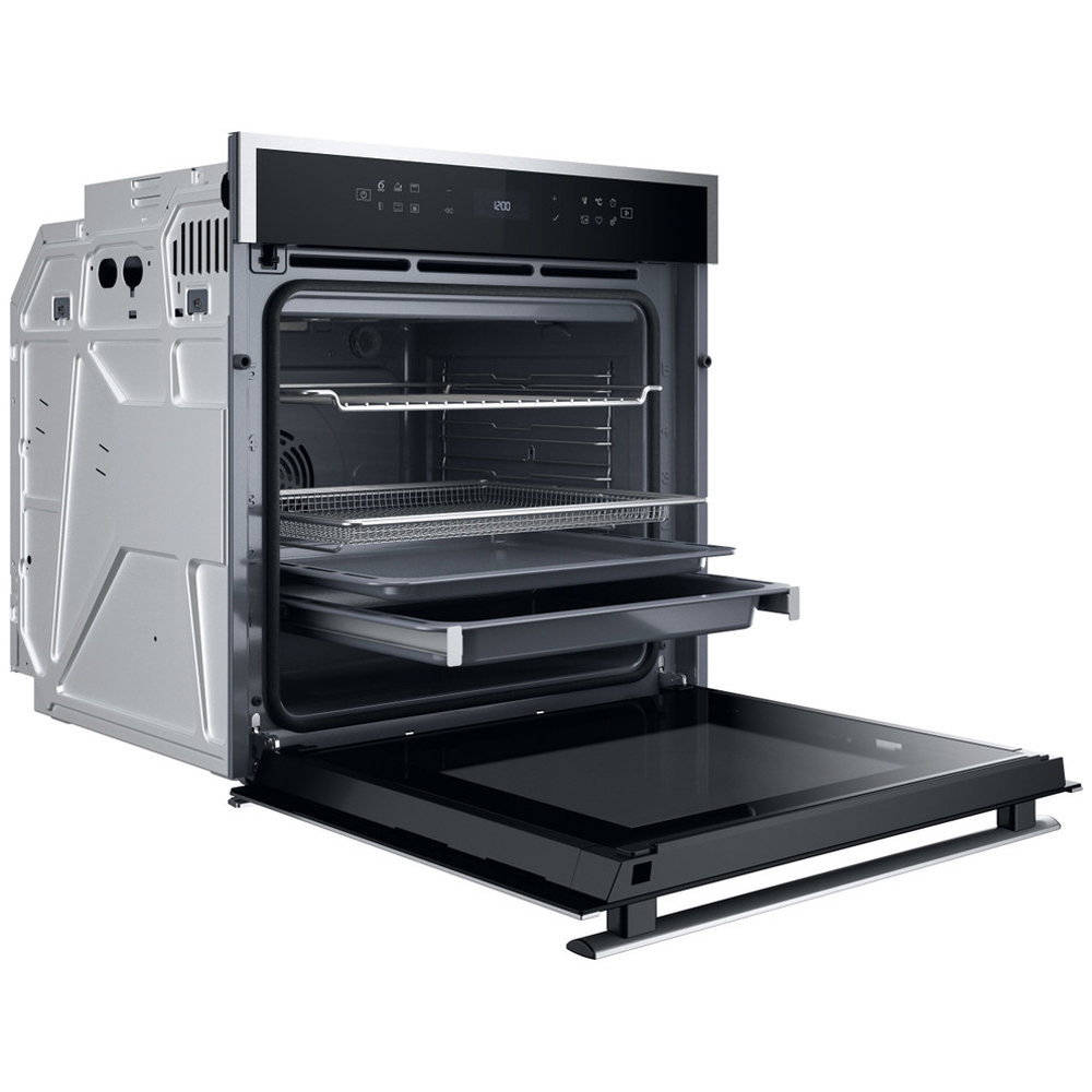 Cuptor incorporabil WHIRLPOOL WOI68PT1SXA, Electric, Autocuratare pirolitica + hidrolitica, 73 l, Clasa A+, 6th Sense, inox