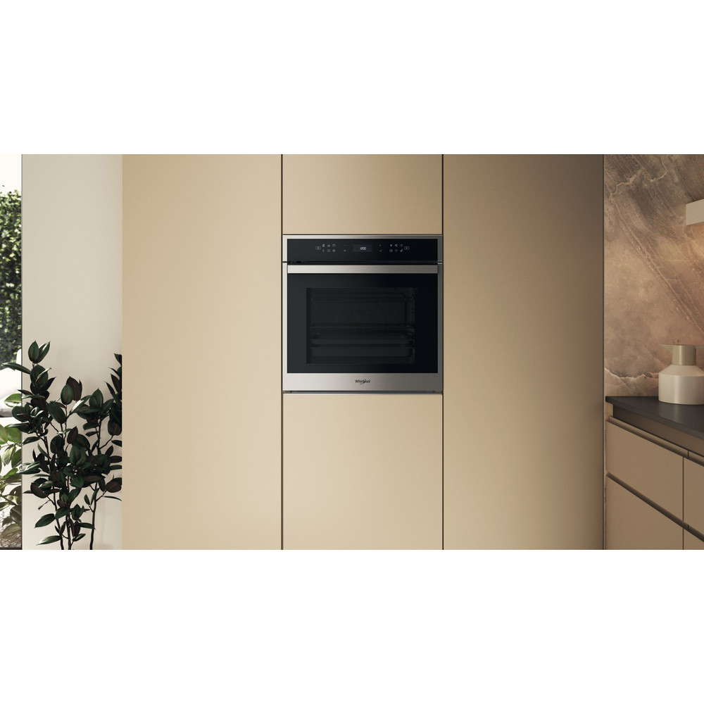 Cuptor incorporabil WHIRLPOOL WOI68PT1SXA, Electric, Autocuratare pirolitica + hidrolitica, 73 l, Clasa A+, 6th Sense, inox