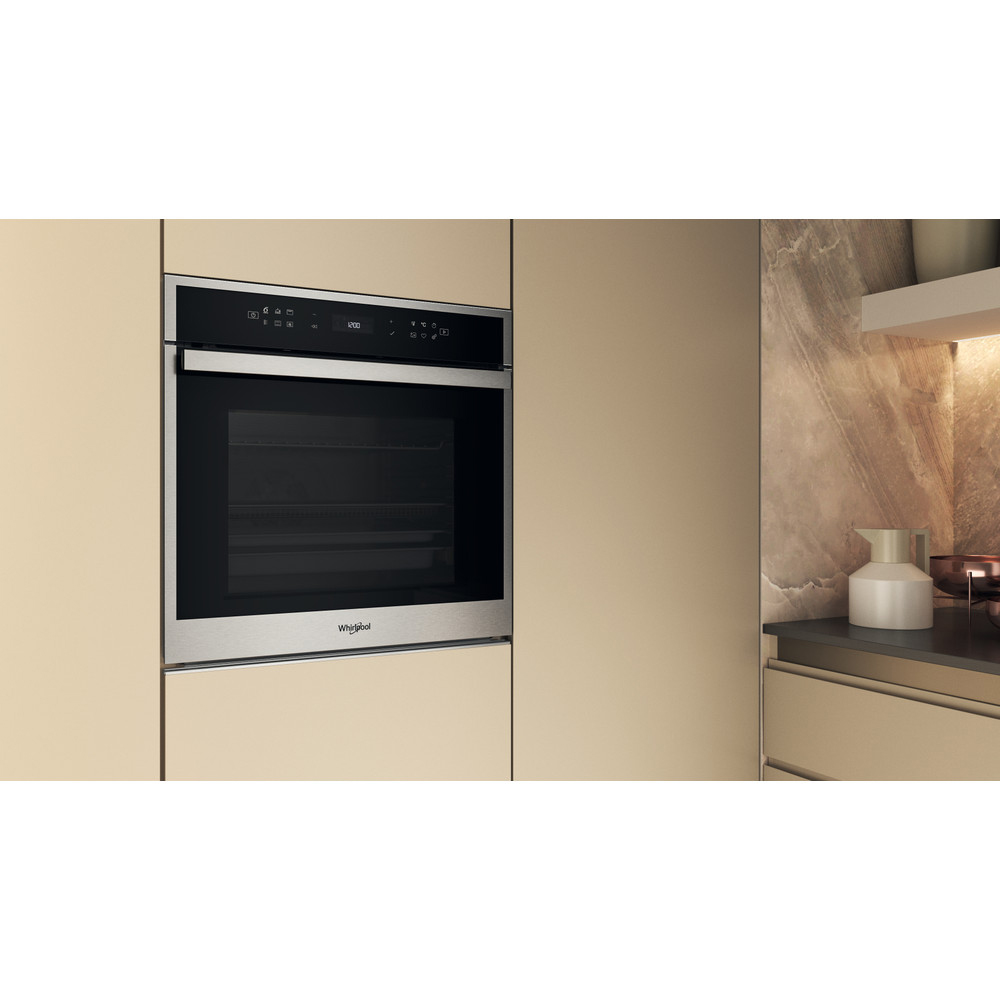 Cuptor incorporabil WHIRLPOOL WOI68PT1SXA, Electric, Autocuratare pirolitica + hidrolitica, 73 l, Clasa A+, 6th Sense, inox