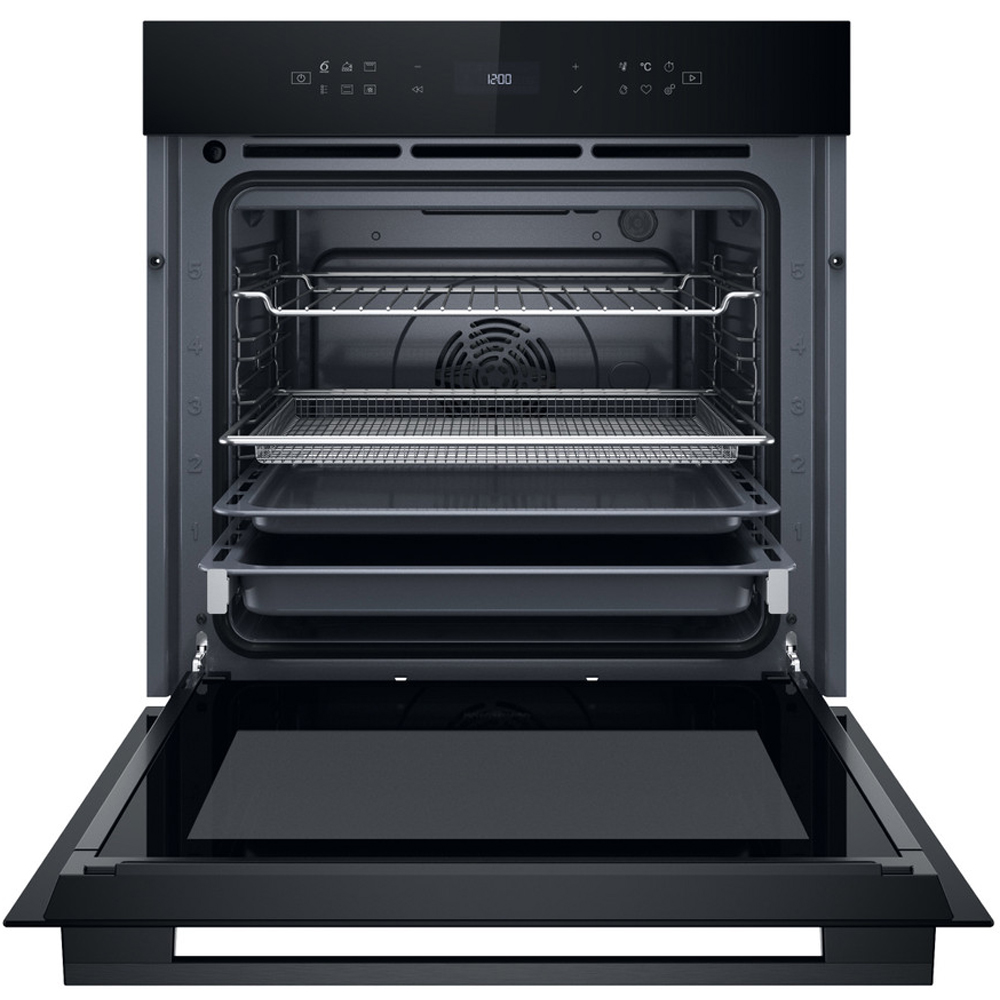 Cuptor incorporabil WHIRLPOOL WOI78HT1SBA, Electric, Autocuratare hidrolitica, 73 l, Clasa A+, 6th Sense, negru