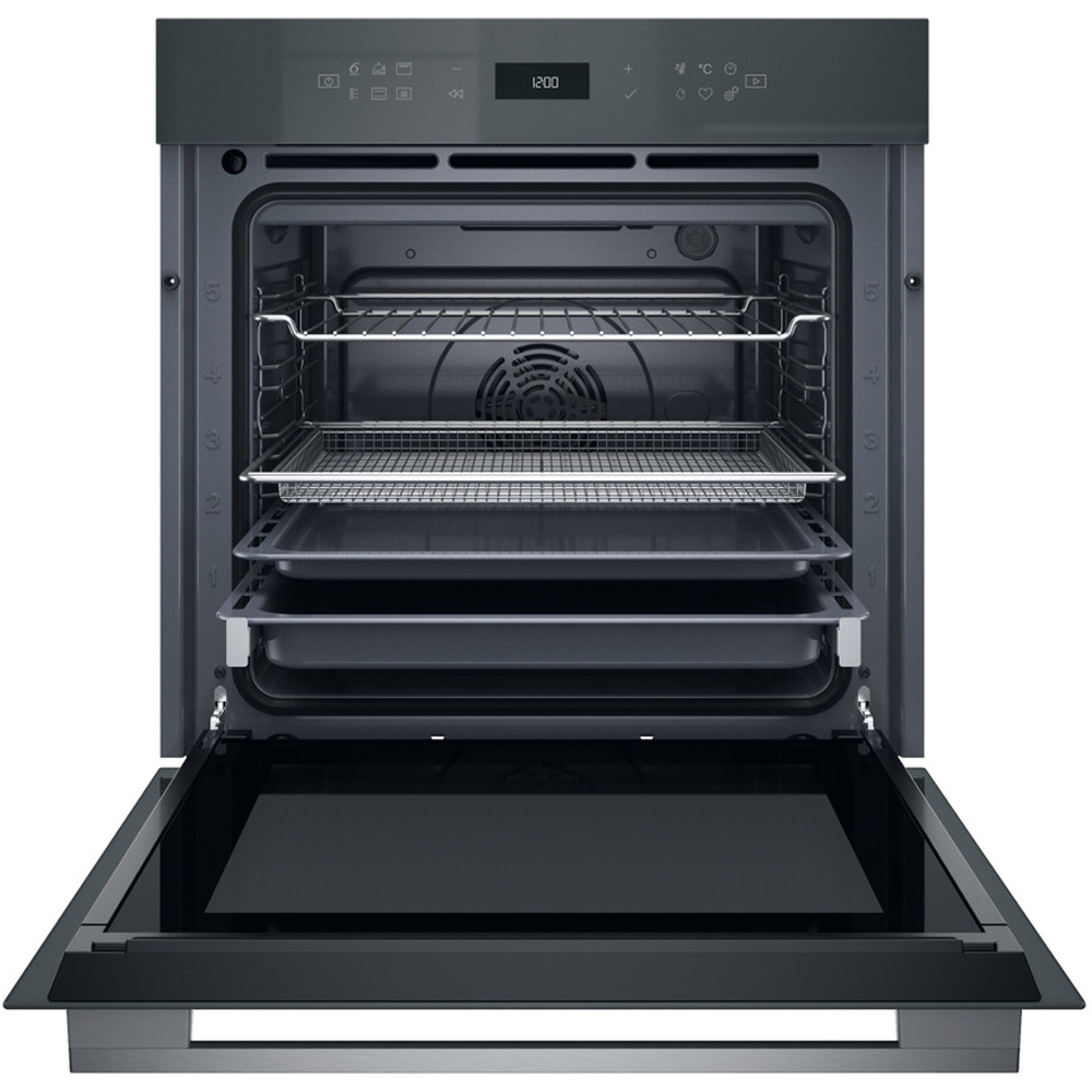 Cuptor incorporabil WHIRLPOOL WOI78HT1SSGA, Electric, Autocuratare hidrolitica, 73 l, Clasa A+, 6th Sense, gri lucios