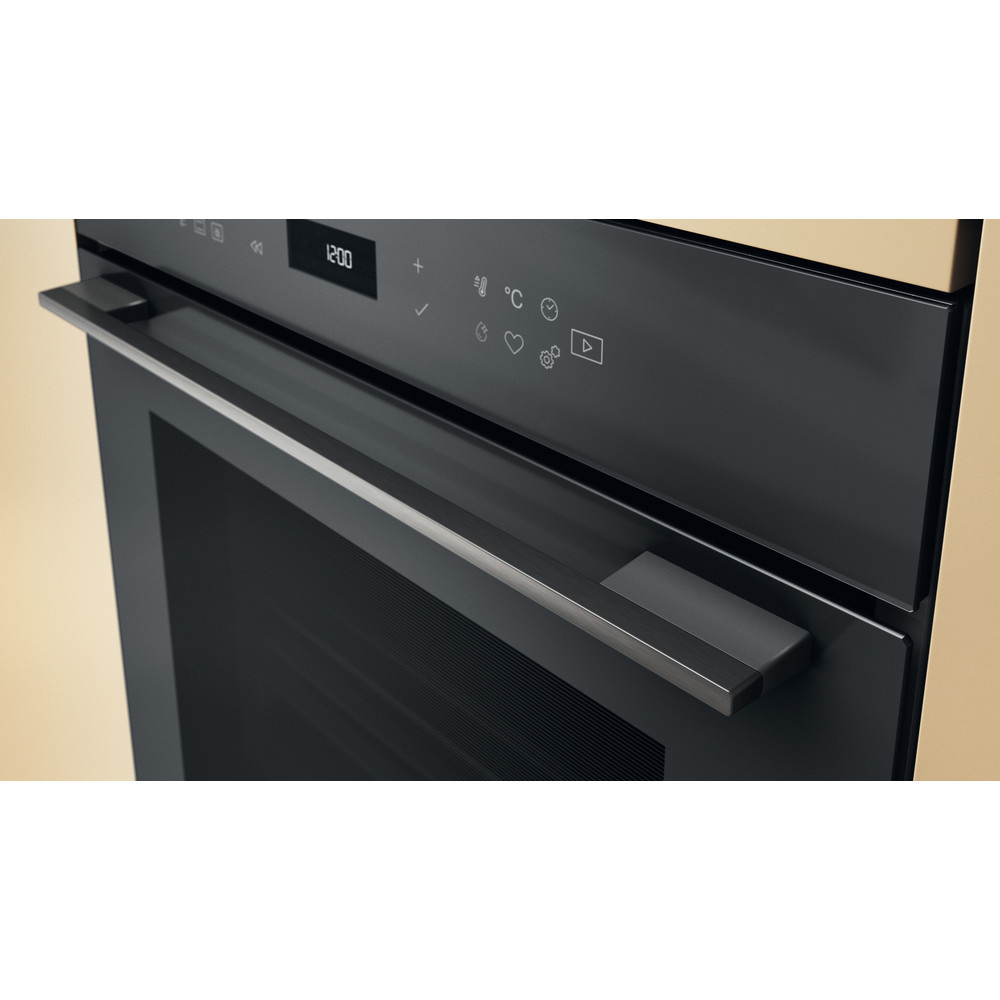 Cuptor incorporabil WHIRLPOOL WOI78HT1SSGA, Electric, Autocuratare hidrolitica, 73 l, Clasa A+, 6th Sense, gri lucios