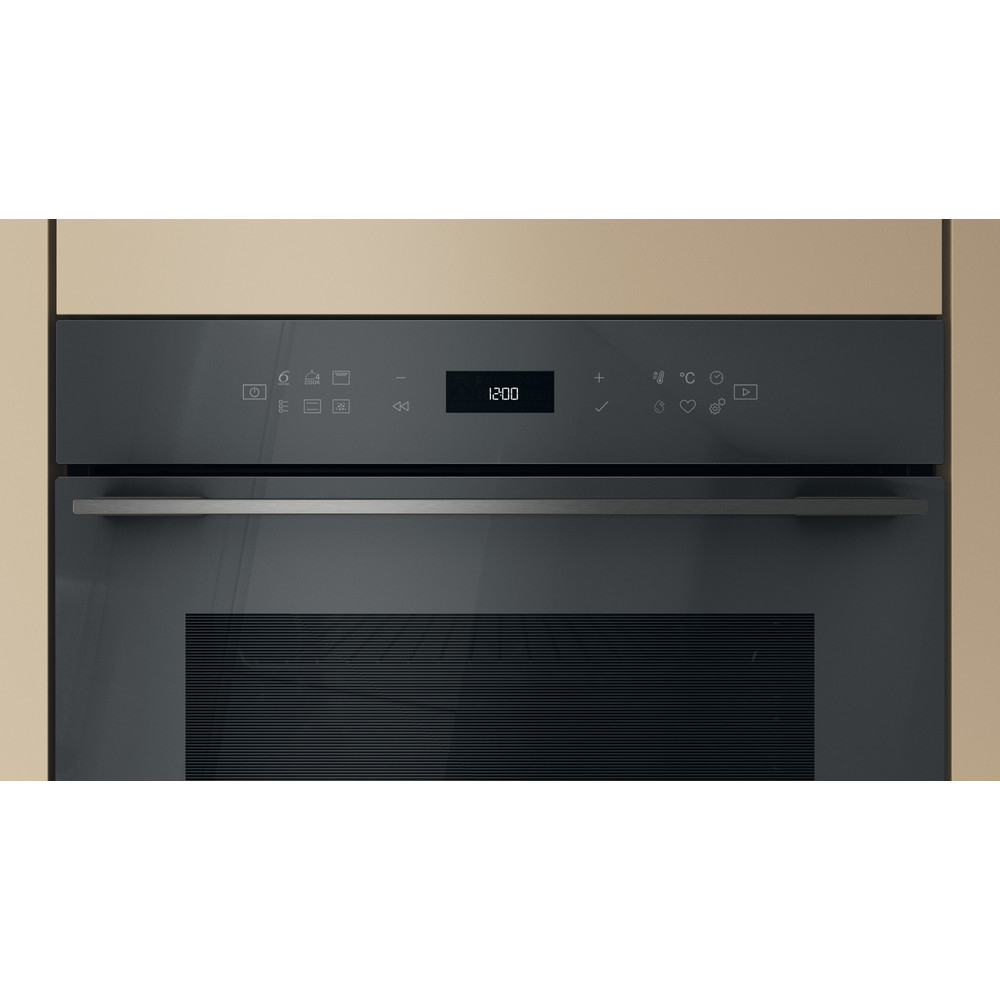 Cuptor incorporabil WHIRLPOOL WOI78HT1SSGA, Electric, Autocuratare hidrolitica, 73 l, Clasa A+, 6th Sense, gri lucios