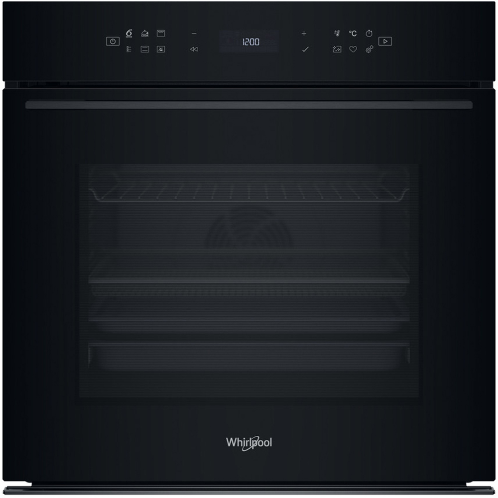 Cuptor incorporabil WHIRLPOOL WOI78PT1SBA, Electric, Autocuratare pirolitica + hidrolitica, 73 l, Clasa A+, 6th Sense, negru