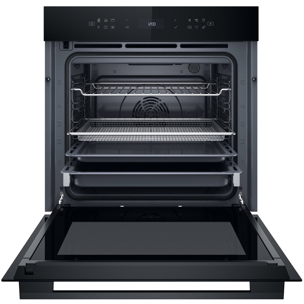 Cuptor incorporabil WHIRLPOOL WOI78PT1SBA, Electric, Autocuratare pirolitica + hidrolitica, 73 l, Clasa A+, 6th Sense, negru