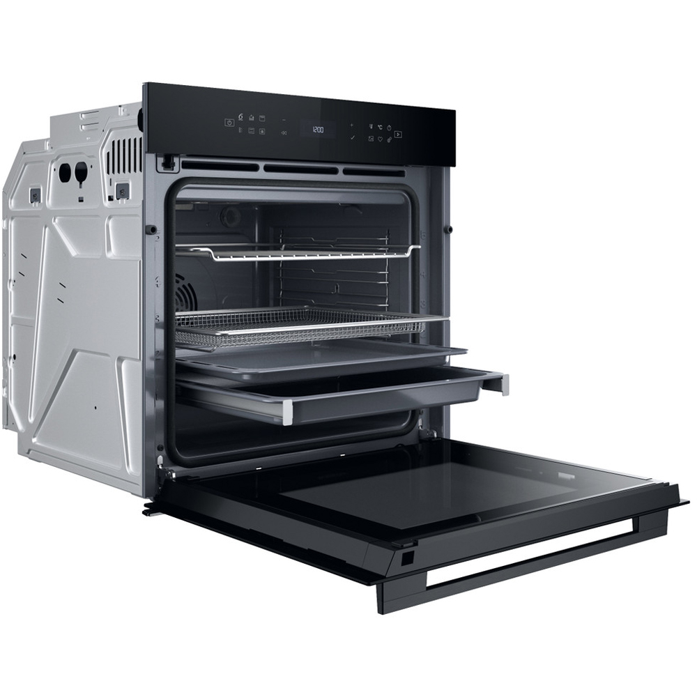 Cuptor incorporabil WHIRLPOOL WOI78PT1SBA, Electric, Autocuratare pirolitica + hidrolitica, 73 l, Clasa A+, 6th Sense, negru