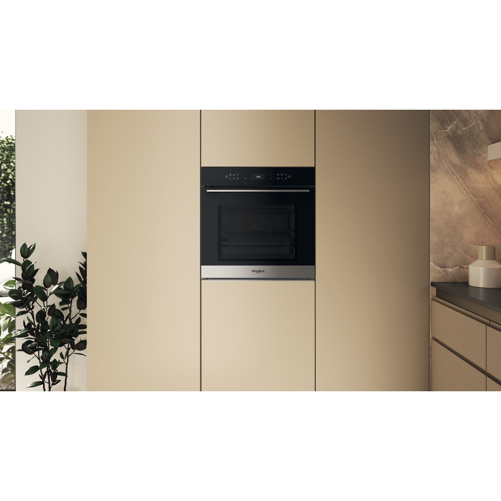 Cuptor incorporabil WHIRLPOOL WOI78PT1SXA, Electric, Autocuratare pirolitica + hidrolitica, 73 l, Clasa A+, 6th Sense, inox