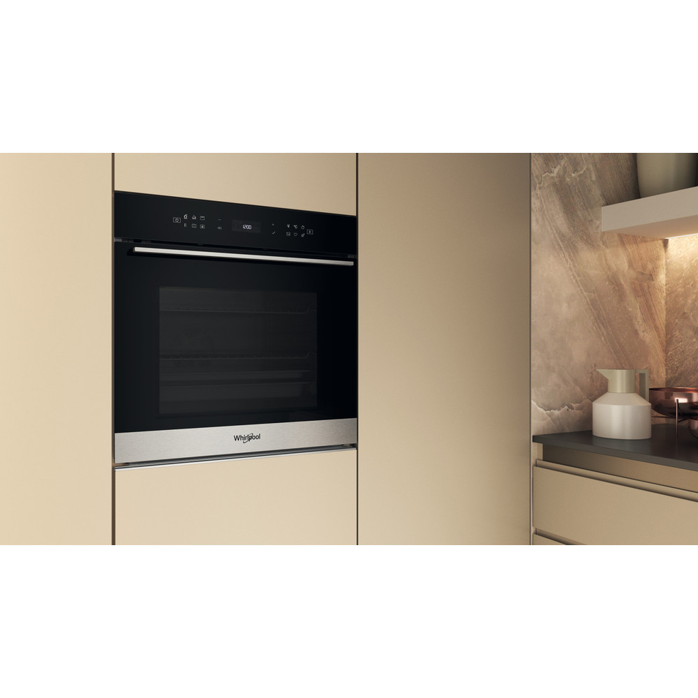 Cuptor incorporabil WHIRLPOOL WOI78PT1SXA, Electric, Autocuratare pirolitica + hidrolitica, 73 l, Clasa A+, 6th Sense, inox