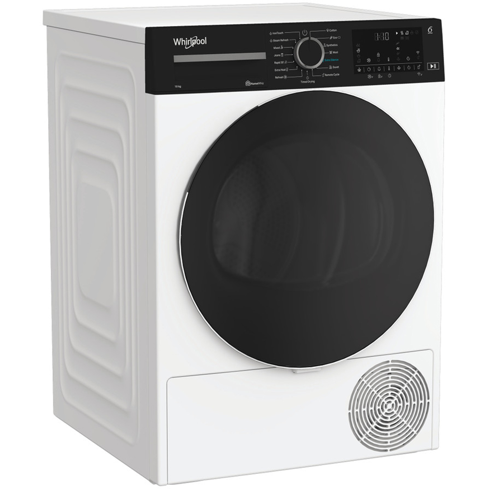 Uscator de rufe WHIRLPOOL WP C10X WBS EE, 6th Sense, Pompa de caldura, 10 kg, 15 programe, Clasa C, alb