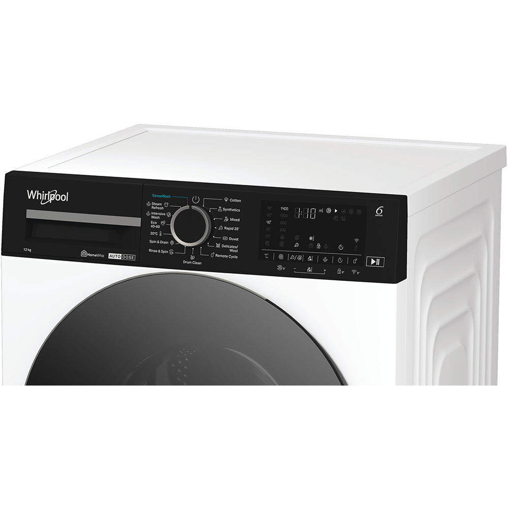 Masina de spalat rufe frontala WHIRLPOOL WPM 27W ADS EE, 6th Sense, Steam, 12 kg, 1400rpm, Clasa A, alb