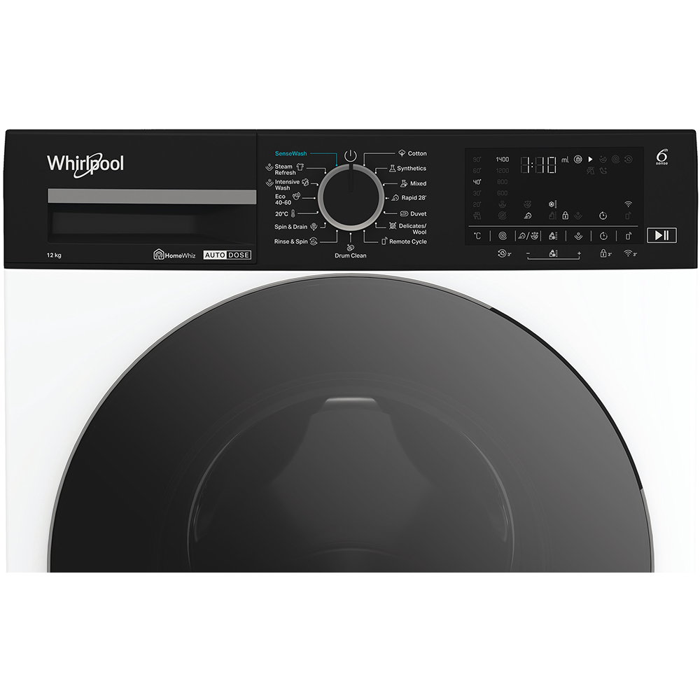 Masina de spalat rufe frontala WHIRLPOOL WPM 27W ADS EE, 6th Sense, Steam, 12 kg, 1400rpm, Clasa A, alb