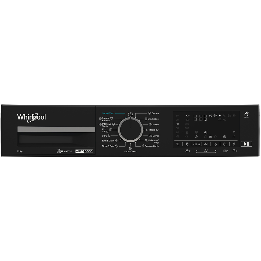 Masina de spalat rufe frontala WHIRLPOOL WPM 27W ADS EE, 6th Sense, Steam, 12 kg, 1400rpm, Clasa A, alb