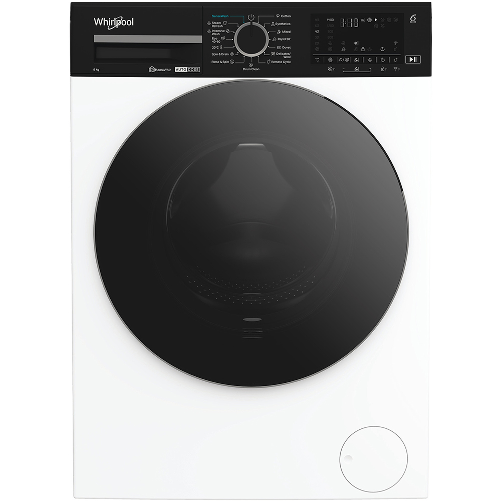 Masina de spalat rufe frontala WHIRLPOOL WPM 911W ADS EE, 6th Sense, Steam, 9 kg, 1400rpm, Clasa A, alb