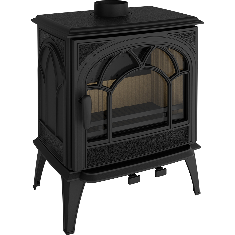 Semineu pe lemne NORDFLAM Nicea, fonta, 9kW, 63.8 x 50.4 x 82 cm, negru