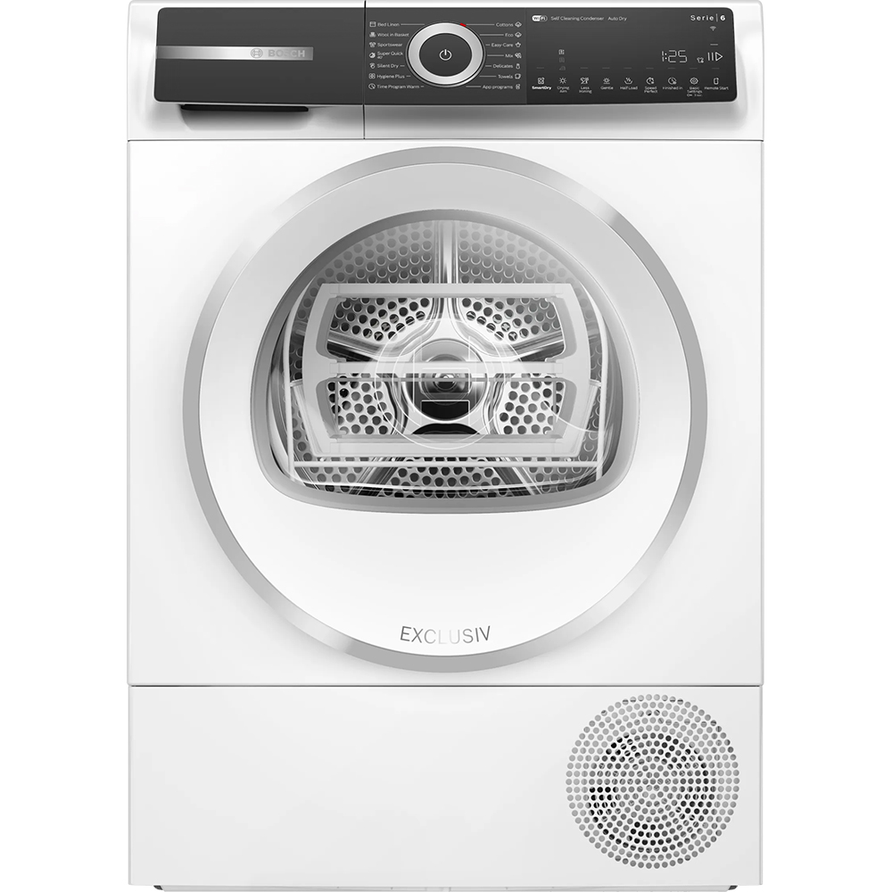 Uscator de rufe BOSCH WQH246D3BY, Condensare si pompa de caldura, 9 kg, 14 programe, Clasa B, alb