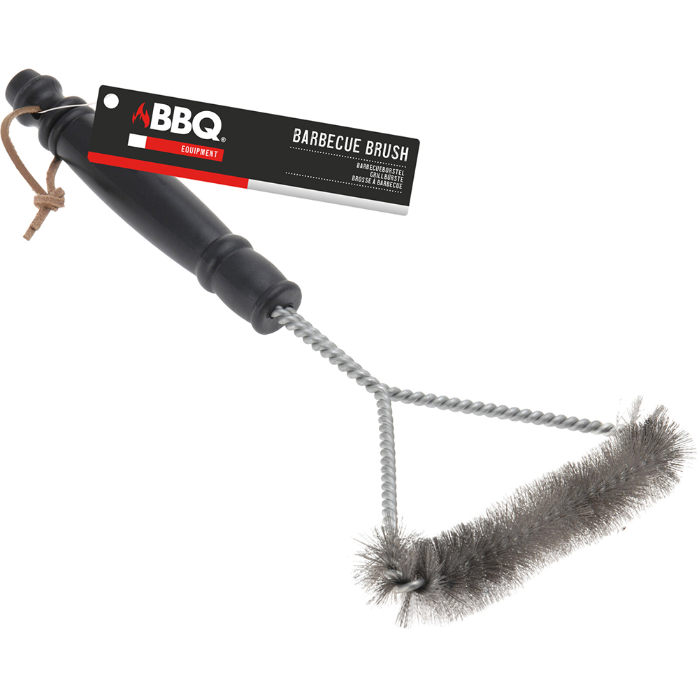 Perie pentru gratar BBQ, metal, 30 cm, negru