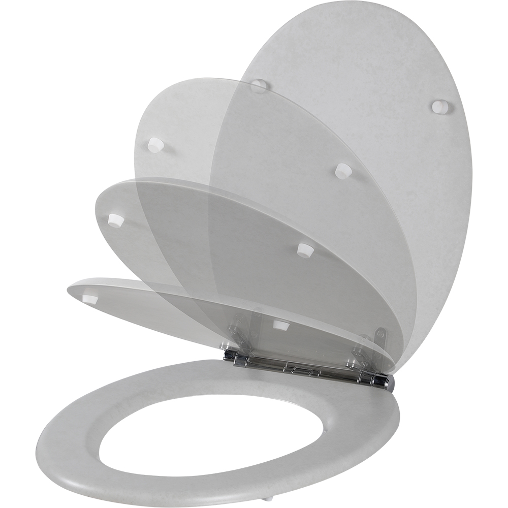 Capac WC GOODHOME Pilica YMD328UK10, inchidere lenta, duroplast, alb
